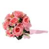 Artificial Wedding Bouquet Silk Flower Simulation Rose Bouquet for Bride Holding FlowersPink