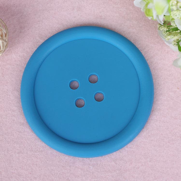 Многоцветные силиконовые подставки под стакан Милые разноцветные пуговицы Подставки под чашки Подушка Держатель для стакана Коврик под стакан Коврики Кофейная подставка