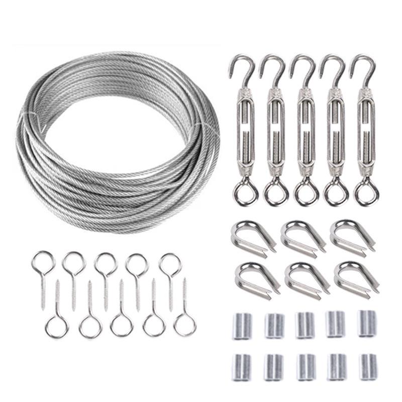 Промышленный такелажный комплект: Трос из нержавеющей стали с покрытием для подъема и подвешивания