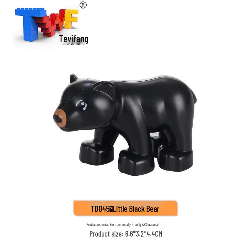 Крупные строительные блоки из частиц: Совместимые Игрушки для Обучения Животным Фермы Прерии Океана для Детей