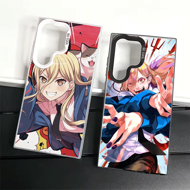 Anime Character Power CSM Soft Phone Case for Samsung Galaxy S24 S25 FE S26 Edge S23 Ultra S22 Plus S21 + Shockproof Cover Back