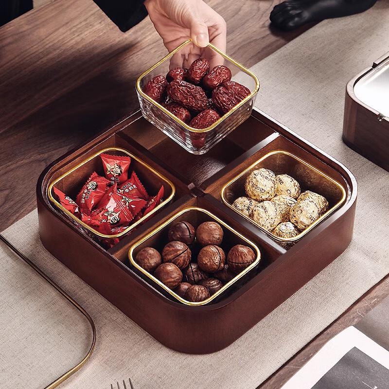 Naijiang Solid Wood Chinese Style Snack & Candy Tray