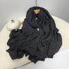 Cotton And Linen Solid Color Thickened Scarf Oversized Soft Women'S Shawl Warm Korean Version Of Fashion Silk Scarf