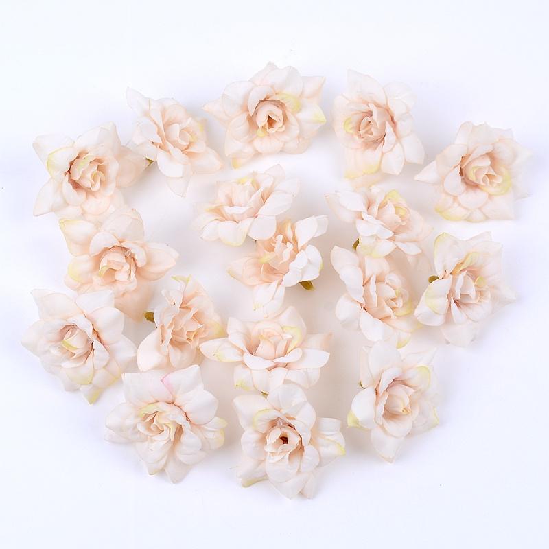 20PCs Rose Artificial Flowers Head Silk Fake Flowers Wedding Party Home Living Room Dining Table Garden Decorations DIY Crafts