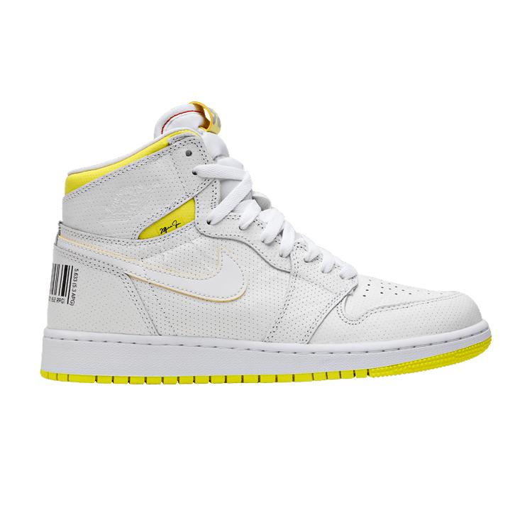 Kids' Sneakers Nike Jordan 1 Retro High First Class Flight (GS) White/Dynamic Yellow-Black