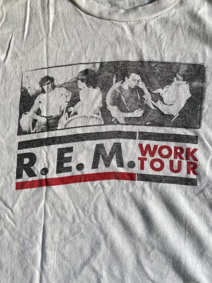 1987 R.E.M. Work Tour White Unisex T-shirt
