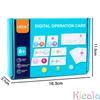 Mixed Color Flash Cards With Wooden Reading Blocks Digital Operation Card For Kids Preschool Educational Learning Activities