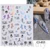 Water Transfer Nail Art Laser Ice Cream Summer 3D Sticker Ocean Manicure Decal Fashion