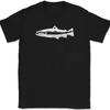 Trout Fishing Landscape T-Shirt Hobby Rod Cast Reel Fathers Day Gift Tee