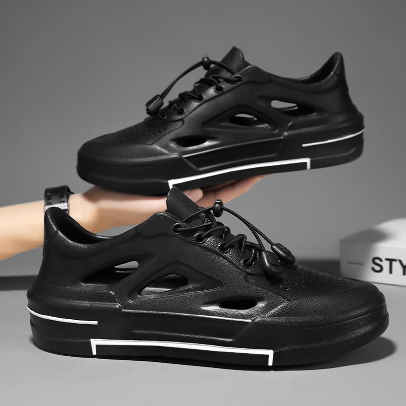 Летние мужские тапочки на платформе, уличные сандалии, клоги, пляжные тапочки, модные шлепанцы, повседневные туфли, удобная обувь для ходьбы по воде 38-45