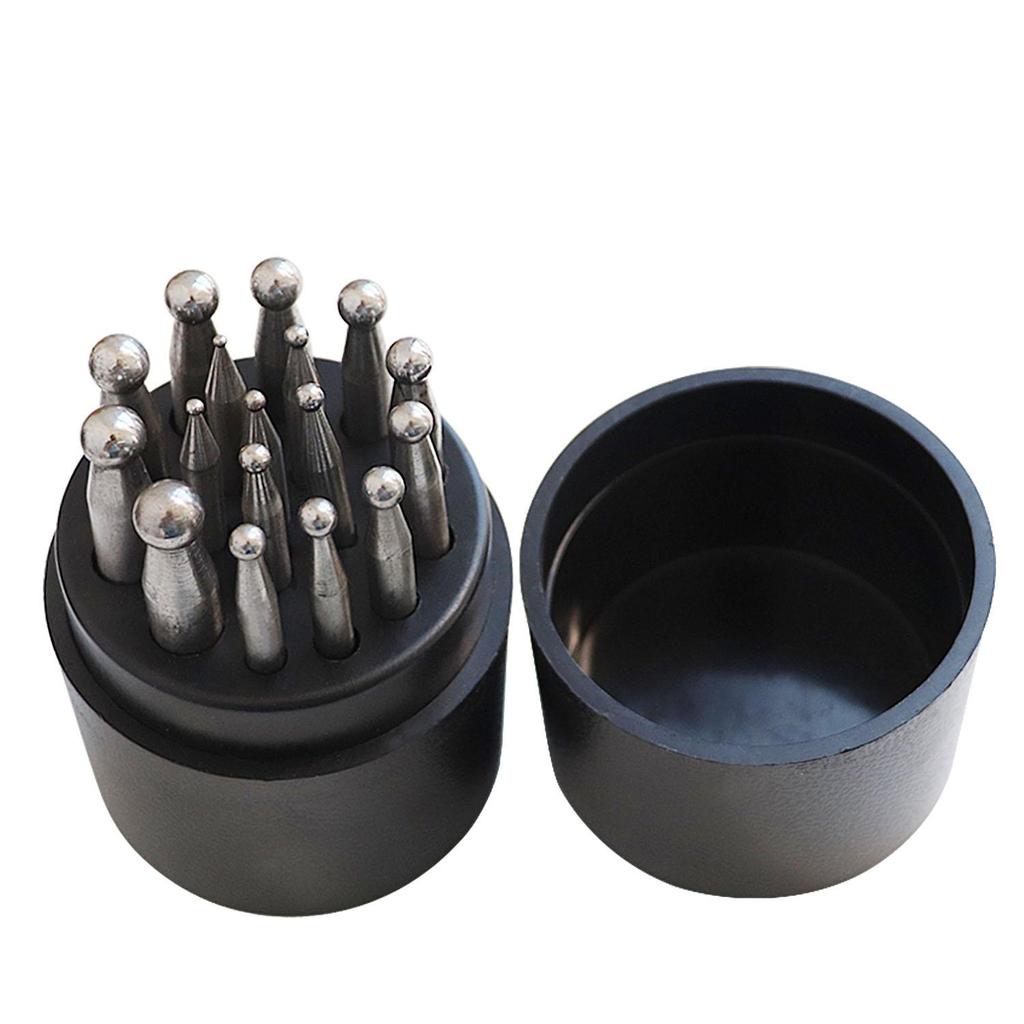 Набор пуансонов, 17 шт., блок для формовки металла, инструмент для ковки ювелирных изделий