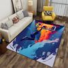 Basketball Dunk Art Carpet suitable as a non-slip mat for the living room or bedroom sofa