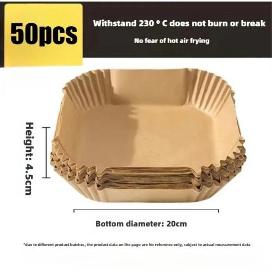 Подложка для фритюрницы Аксессуары для фритюрницы Пергамент для аэрогриля Одноразовый подложка Антипригарный пергамент Бумага для выпечки Аксессуары для духовки