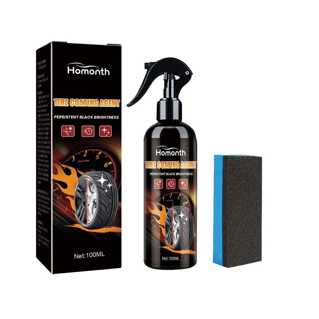 Homonth car tire wheel coating agent cleans stains, brightens glazing, long-lasting maintenance of tire rims 1set