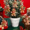 12/24 шт. Детские DIY Подарок Рождественский Пряничный человечек Украшения Рождественская елка Деревянные Подвески 2026 Новый Год Вечеринка Домашнее Украшение