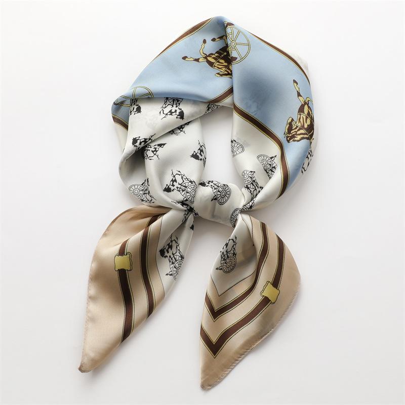 70 * 70cm New Silk Small Square Scarf For Women'S Neck Protection Professional Scarf Versatile Hair Tie Headscarf Scarf