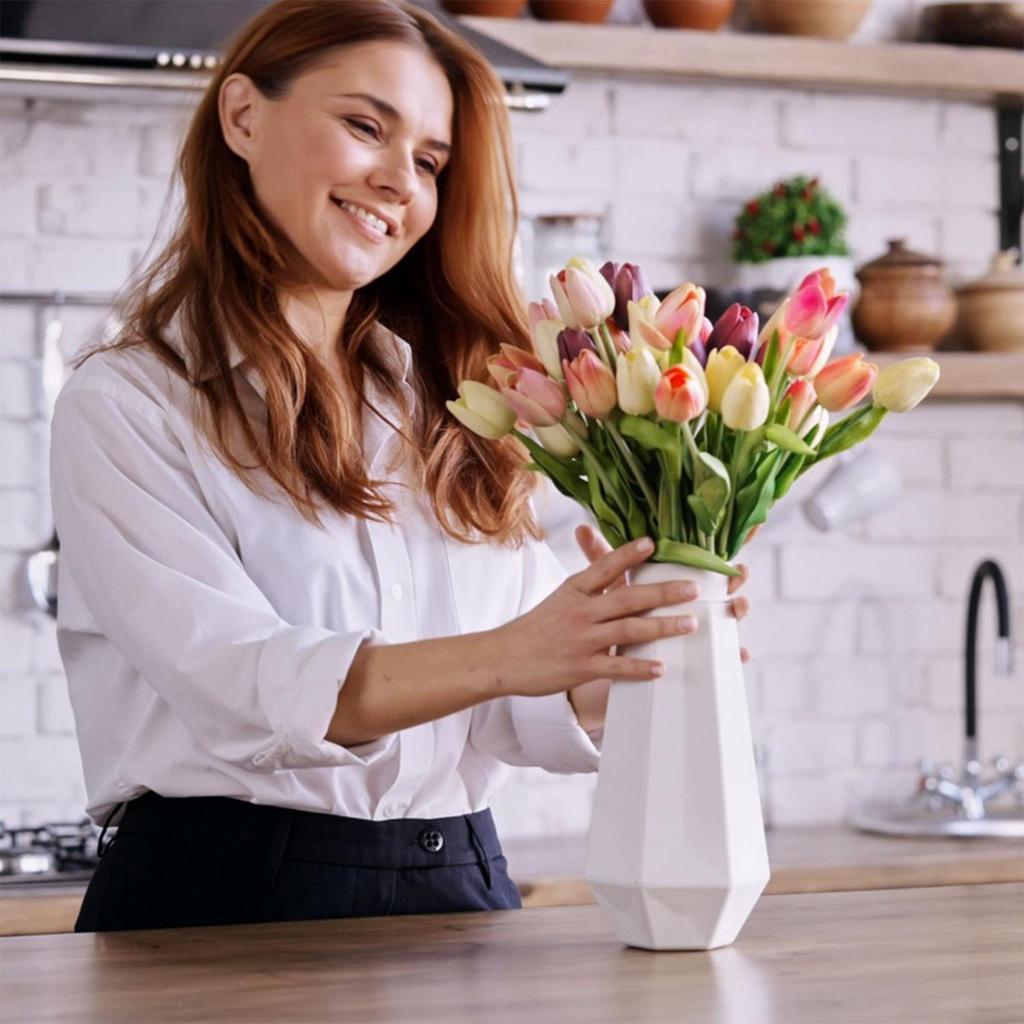 10 штук искусственных шелковых поддельных цветов 13,5 дюймов для весенних подарков на День матери, пасхальных подарков, украшения для дома, кухни, свадьбы