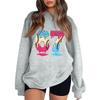 Women's Fashionable Casual Long-Sleeved Round-Neck Printed Pullover Sweatshirt