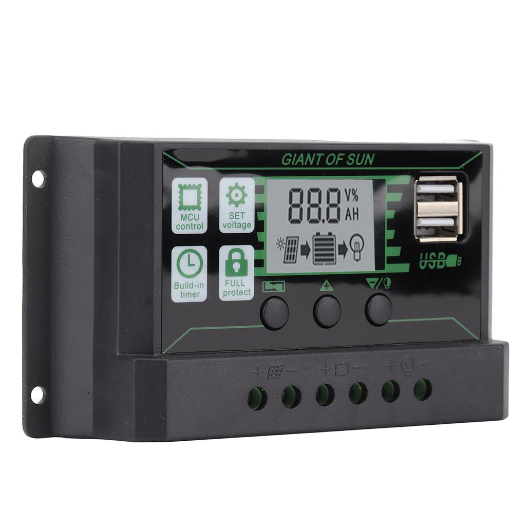 Solar Charge Controller Dual USB Automatic Identification PWM PV Panel Charger for Industry 5V 100A