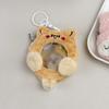 1 шт. держатель для значка Kpop Furry Cartoon, плюшевый, милый, в виде животного, щенка, кролика, круглая сумка для значка, портативный брелок, органайзер для значков в стиле аниме