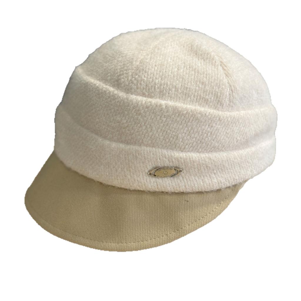 Ретро Плиссированная Пушистая Панама с Большими Полями в Корейском Стиле для Женщин Зимняя Теплая Темпераментная Универсальная Кепка Утка Маляра