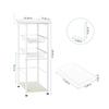 Bathroom Storage Cabinet White Over The Toilet Storage Holder with Drawers Toilet Paper Holder Stand , Rustic White