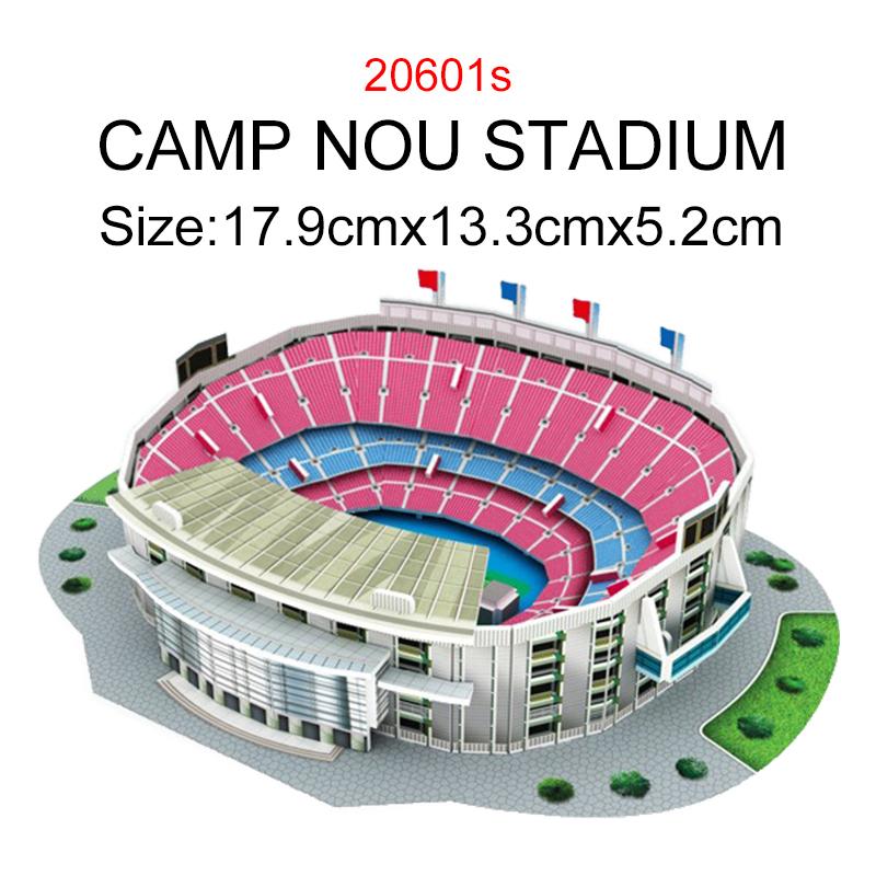 1Set Football Field Paper Puzzle Famous Stadiums Mini 3D Model Puzzle Home Decoration Assembly Football Fan Gifts Boys Girls ZYF