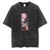 Men's Vintage Anime Cartoon Short-Sleeve T-Shirt - Dark High Street Style
