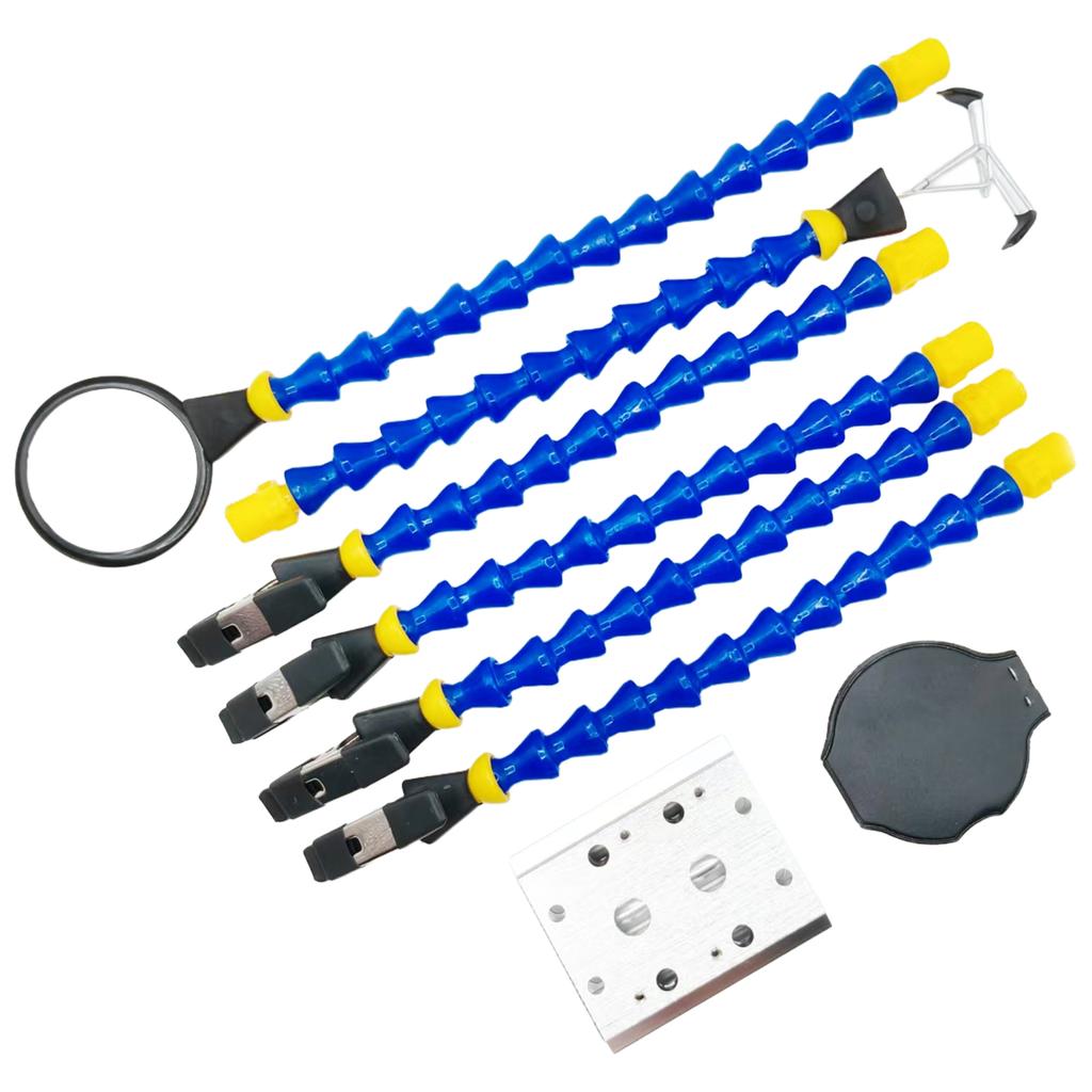 Держатель для пайки печатных плат с 5-кратной лупой и основанием Многофункциональный инструмент для верстака Гибкие рычаги Инструмент для пайки для пайки/ремонта