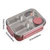 Stainless Steel Lunch Box Kids 3 Compartments Lunch Container Adult Lunch Box Portable Lunch Containers Large Capacity Lunch Box