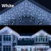 LED Icicle String Lights 4M 12M Fairy Lights Christmas Garland For New Year Wedding Terrace Garden Party Corridor Eave Decoration