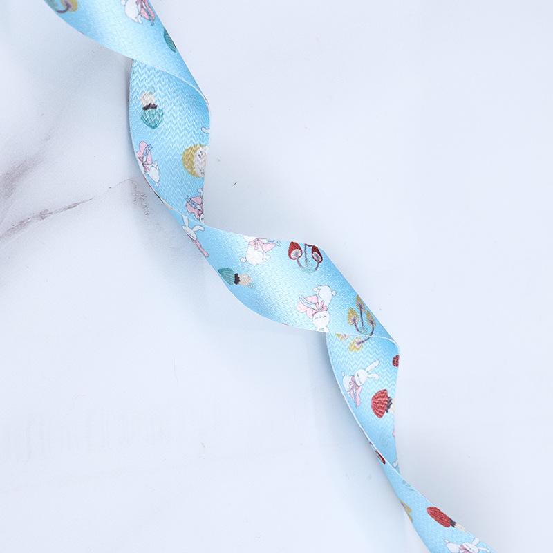 Романтичная и уютная двухсторонняя лента с героями мультфильмов на день рождения, детский день рождения, галстук, торт, заколка для волос в форме сердца для девочек, ювелирные изделия, печать, цветная лента, подарочная упаковка