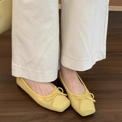 Туфли-лодочки с квадратным носком и неглубоким вырезом, женские, новые, мягкие на плоской подошве, туфли-дудочки на один педаль, балетки, серебристые вечерние туфли