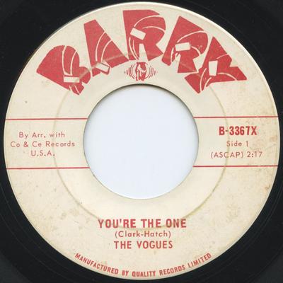 7-дюймовая пластинка VOGUES - Ты та самая / Некоторые слова B3367X Барри 1965 Канада Рок Б/У