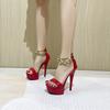 Fashion New Chain Style Stage Performance Women's Sandals Summer Party Wedding Shoes Sexy Fashion Thick Bottom Striptease Stilettos
