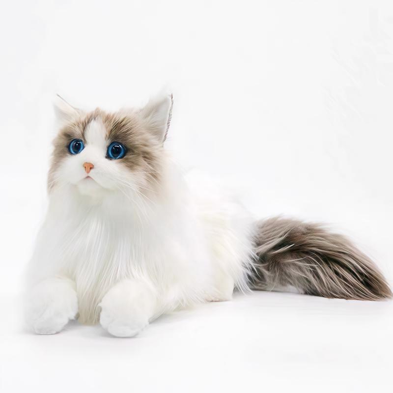 Реалистичная плюшевая игрушка кошка Мягкая имитация куклы-кошки Детский подарок Компаньон для пожилых Любовь Милый питомец Моделирующая кукла