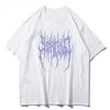 Loose Graphic T-shirt Unisex Hip Hop Graphic Goth Print Summer Short Sleeve Cotton Shirt Y2k Fashion Street Wear Harajuku