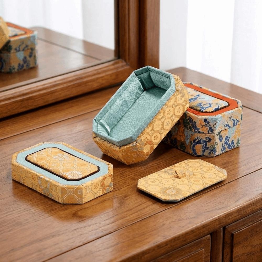 Multiple Colors Brocade Jewelry Box Fabric Bracelet Gift Box Bangle Storage Box Gift Packaging