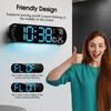 Ambient Lights Large LED Display Clock Electronic Alarm Clock  Living Room Decor