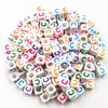 50Pcs 6mm 26 Letter Acrylic Loose Beads DIY for Necklace Bracelet Pendant Jewelry Making
