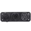Three-Function Dual USB Charger + LED Voltmeter + 12V Socket Panel Rechargeable Power Adapter Suitable For Yacht Car Accessories