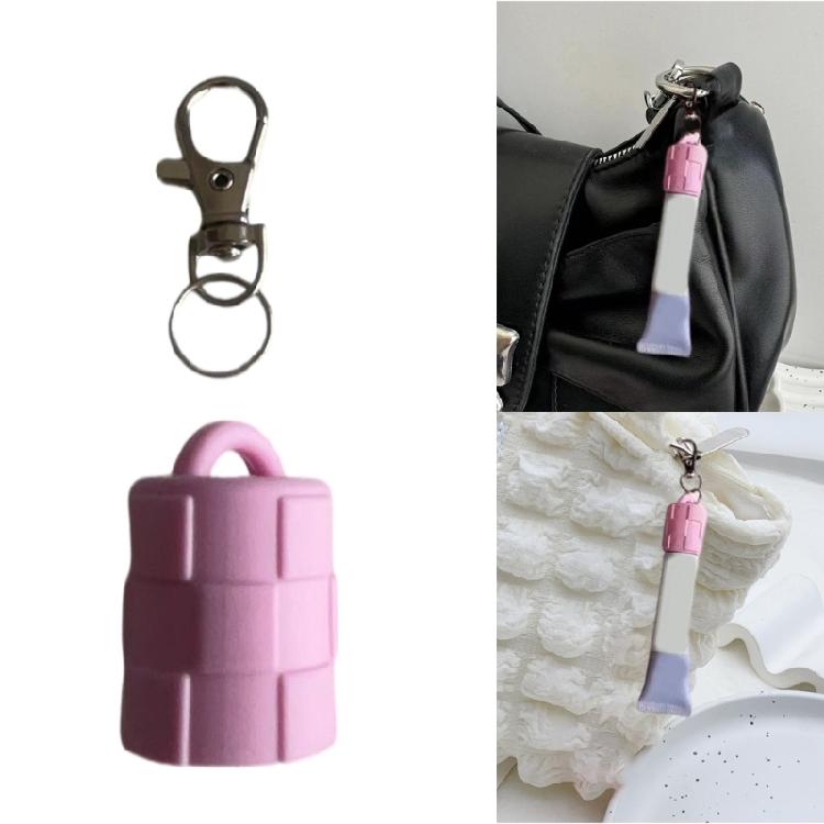 Прочный силиконовый брелок-аксессуар для блеска для губ, мини-брелок-шарм, крепление для брелка для телефона, ключей и сумок