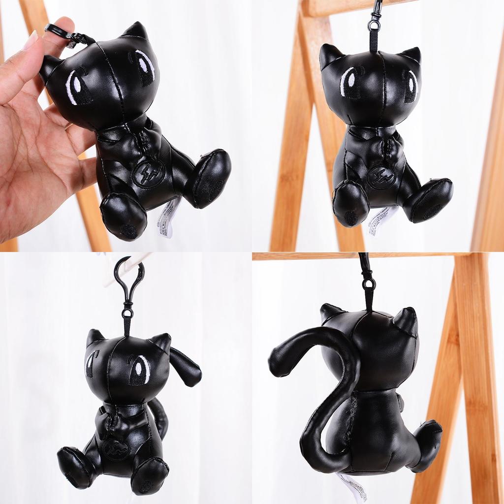 Милый Покемон Мьюту Темно-черный ПУ Подвеска Кукла Игрушка Брелок Детский Подарок 12,5 см/5 дюймов