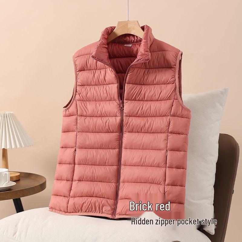 Korean Style Loose Fit Plus Size Down Cotton Vest for Women - Autumn/Winter Versatile Outerwear