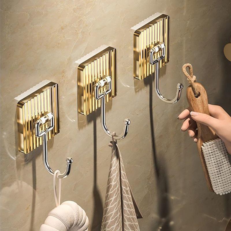 1 шт. Кухонные принадлежности, новый настенный крючок, роскошный держатель на липучке, съемный, без сверления, акриловая стойка для домашнего хранения