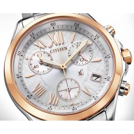 Наручные часы CITIZEN xC FB1404-51A С питанием от света Eco-Drive Хронограф Женские Деловые Студенческие Серебристо-белые Сделано в Японии