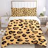 3pcs Leopard Print Bedding Set, Suitable for Bedroom Decoration, (Includes 1 Duvet Cover And 2 Pillowcases, Quilt Not Included) yy250822112
