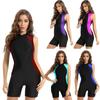 One Piece Swimsuit Sleeveless Swimwear Women Bathing Suit Retro Swimming Surfing Suits