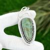 Mothers day Sale Throat Chakra Tibetan Turquoise Stone Bezel Pendant 925 Silver