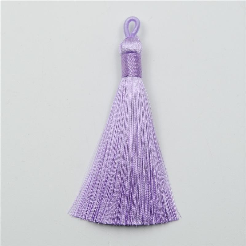 Подвеска-кисточка из гладкого полиэстерового шелка своими руками с коротким подвесным кольцом для ювелирных изделий